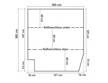 Klappmatratze ca.160x180x10 cm H2